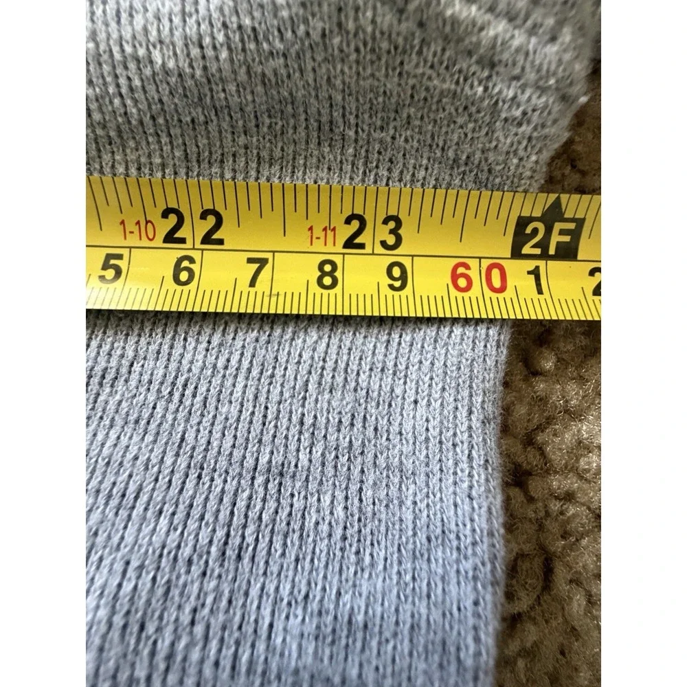 Polo Ralph Lauren V Neck Shawl Collar Pullover Shirt Gray Pony Logo Large JBHS